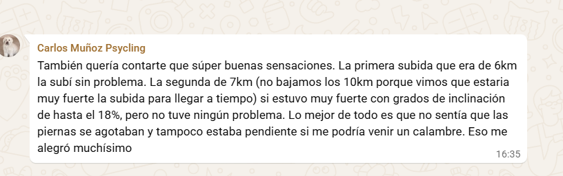 Captura del mensaje de Carlos Muñoz 2