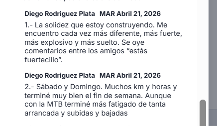 Captura del mensaje de Diego Rodríguez