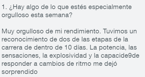 Captura del mensaje de Fermín Blanco