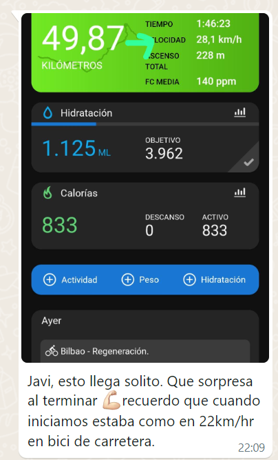 Captura del mensaje de José Caraballo