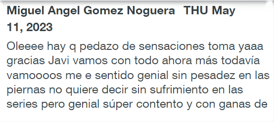 Captura del mensaje de Miguel Ángel Gómez 2
