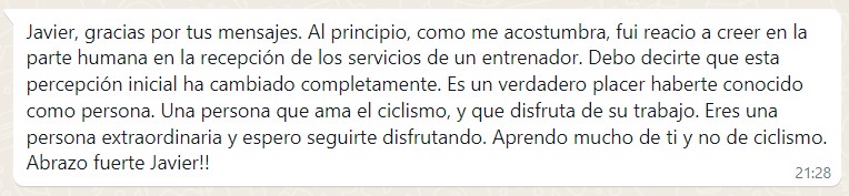 Captura del mensaje de Pep Tremps