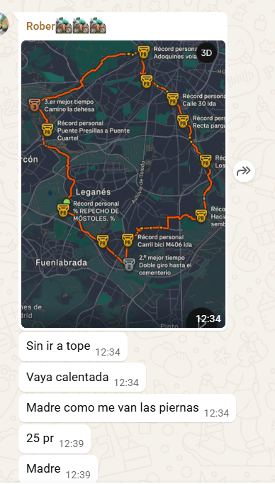 Captura del mensaje de Roberto Pazos