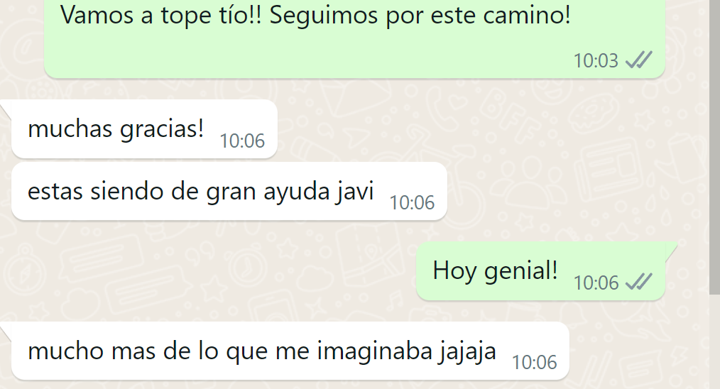 Captura del mensaje de Rubén Mulero 2