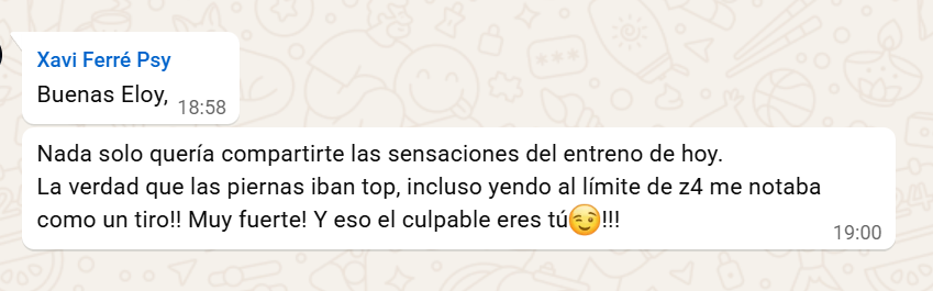Captura del mensaje de Xavi Ferré