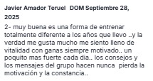 Captura del mensaje de Javier Amador 1