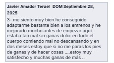 Captura del mensaje de Javier Amador 2